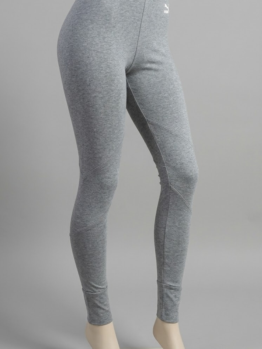 PUMA Gray Sport Lifestyle Logo Leggings Size XL